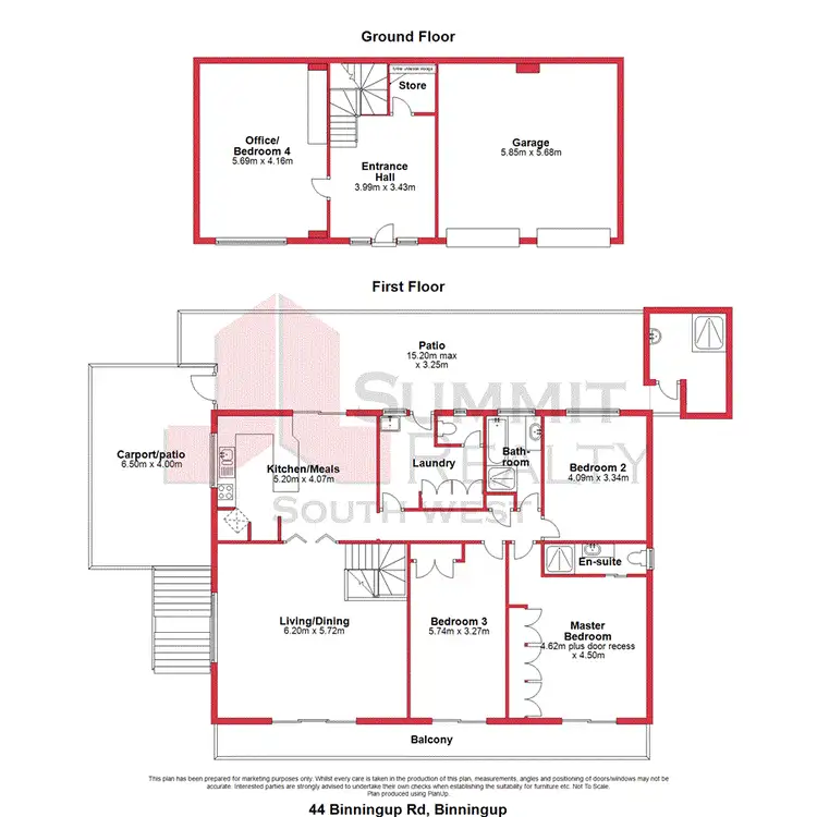 Floorplan of Homely house listing, 42 & 44 Binningup Road, Binningup WA 6233