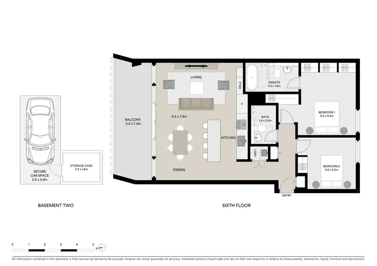 Floorplan of Homely apartment listing, 5605/34 Wellington Street, Bondi NSW 2026
