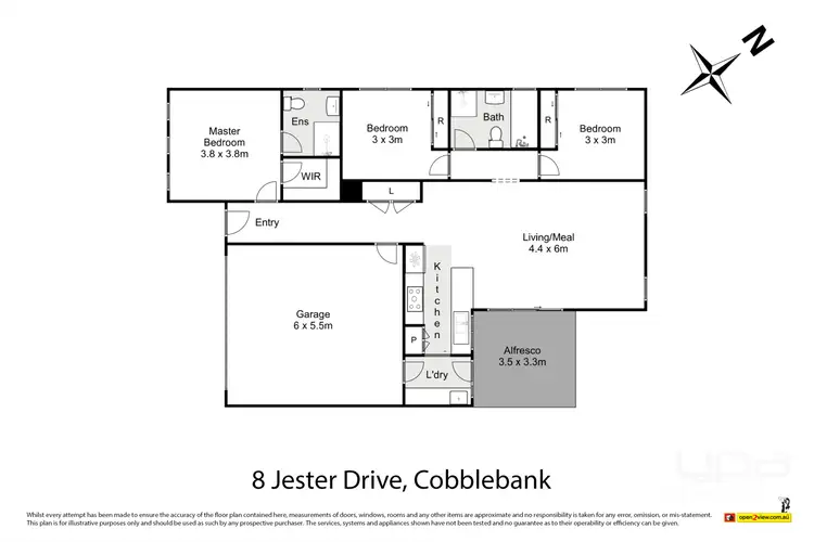 Floorplan of Homely house listing, 8 Jester Drive, Cobblebank VIC 3338