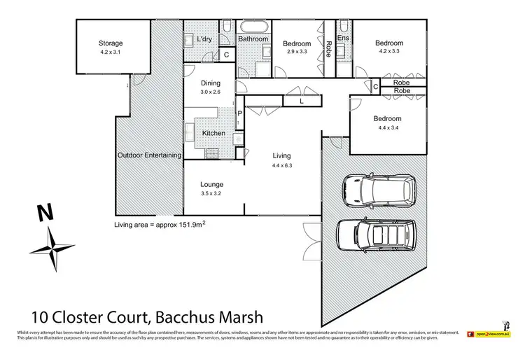 Floorplan of Homely house listing, 10 Closter Court, Bacchus Marsh VIC 3340