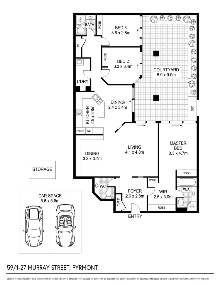 Floorplan of Homely apartment listing, 59/1-27 Murray Street, Pyrmont NSW 2009