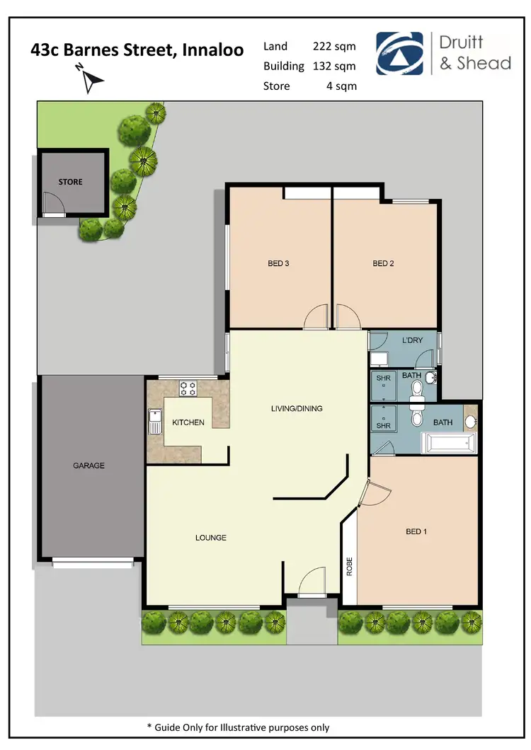 Floorplan of Homely villa listing, 43C Barnes Street, Innaloo WA 6018