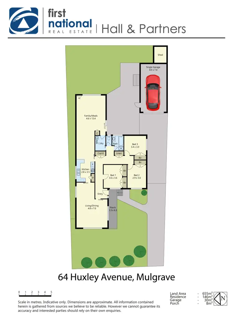 Floorplan of Homely house listing, 64 Huxley Avenue, Mulgrave VIC 3170