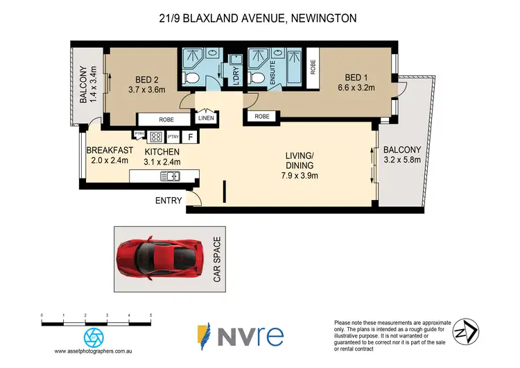 Floorplan of Homely apartment listing, 21/9 Blaxland Avenue, Newington NSW 2127