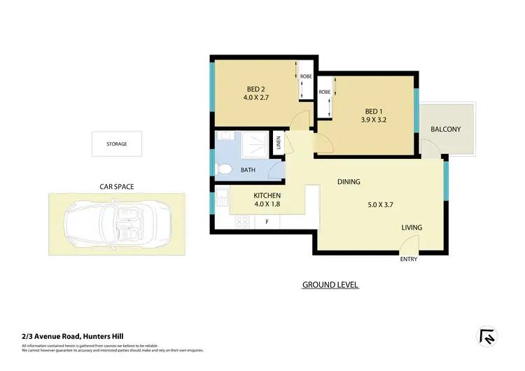 Floorplan of Homely apartment listing, 2/3 Avenue Road, Hunters Hill NSW 2110