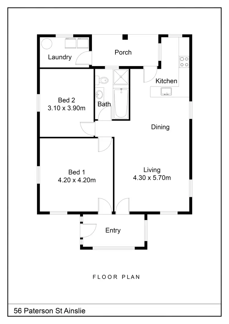 Floorplan of Homely house listing, 56 Paterson Street, Ainslie ACT 2602