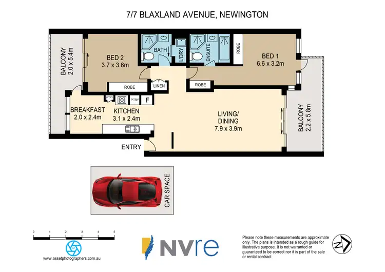 Floorplan of Homely apartment listing, 7/7 Blaxland Avenue, Newington NSW 2127