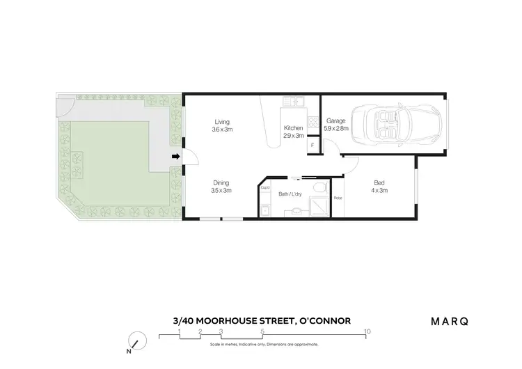 Floorplan of Homely townhouse listing, 3/40 Moorhouse Street, O'connor ACT 2602