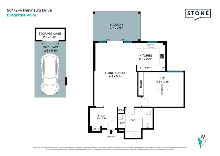 Floorplan of Homely apartment listing, 501/2 Peninsula Drive, Breakfast Point NSW 2137
