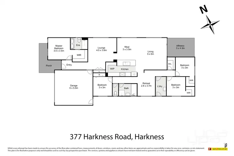 Floorplan of Homely house listing, 377 Harkness Road, Harkness VIC 3337