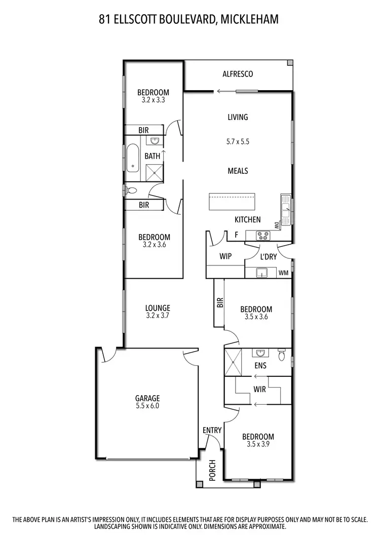 Floorplan of Homely house listing, 81 Ellscott Boulevard, Mickleham VIC 3064