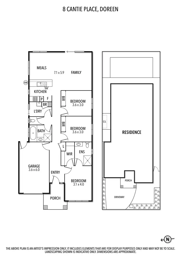 Floorplan of Homely house listing, 8 Cantie Place, Doreen VIC 3754