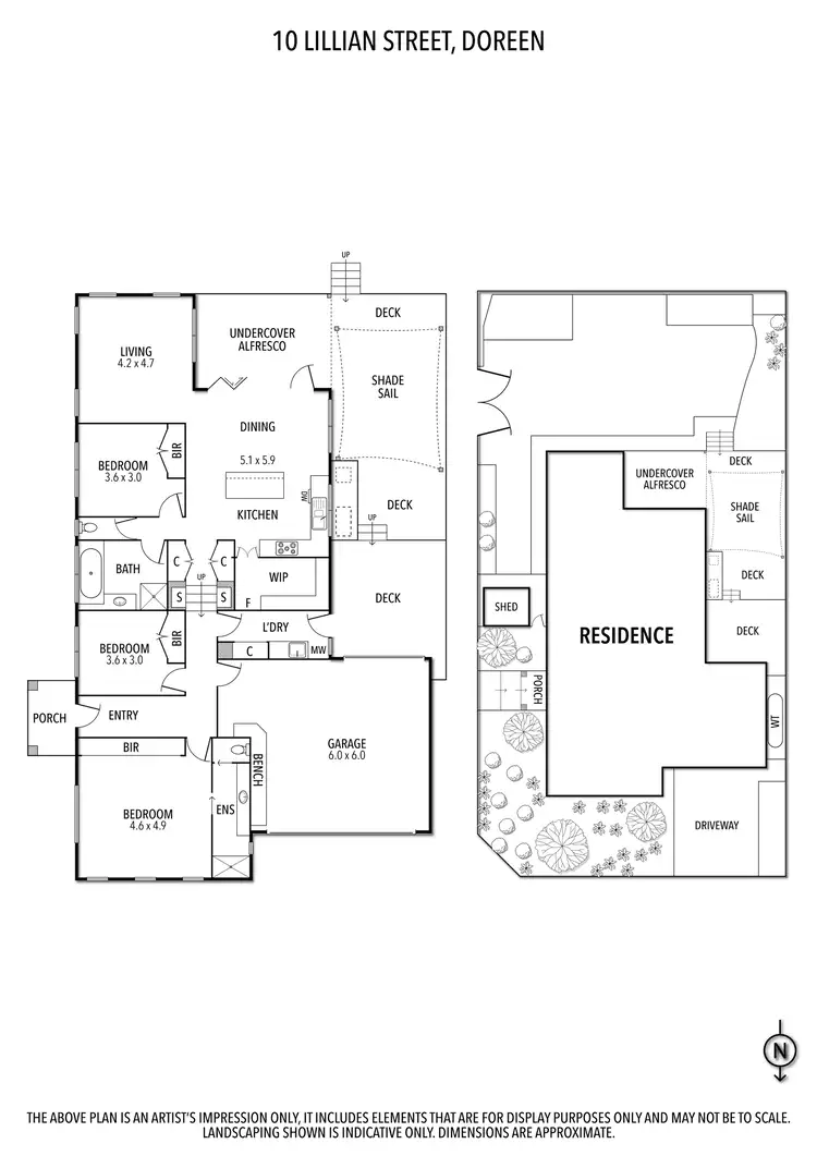 Floorplan of Homely house listing, 10 Lillian Street, Doreen VIC 3754