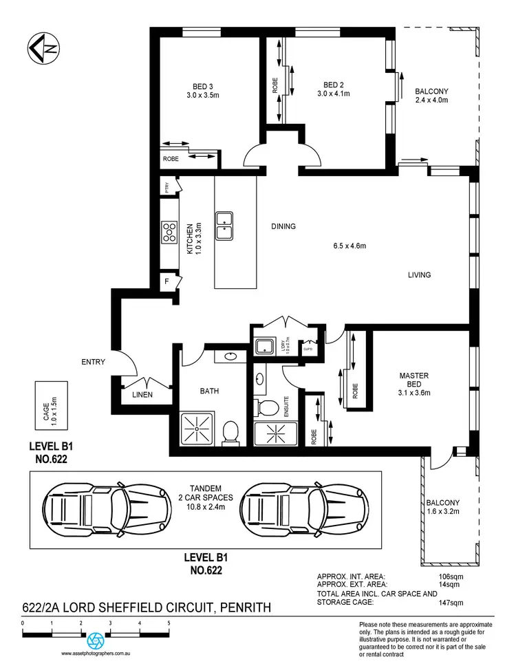 Floorplan of Homely apartment listing, 622/2A Lord Sheffield Circuit, Penrith NSW 2750