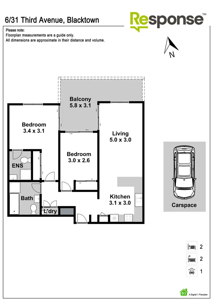 Floorplan of Homely unit listing, 6/31 Third Avenue, Blacktown NSW 2148