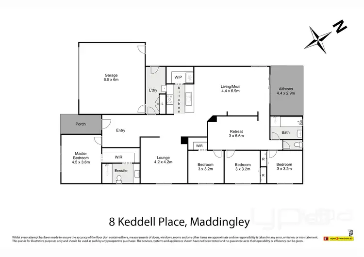Floorplan of Homely house listing, 8 Keddell Place, Maddingley VIC 3340