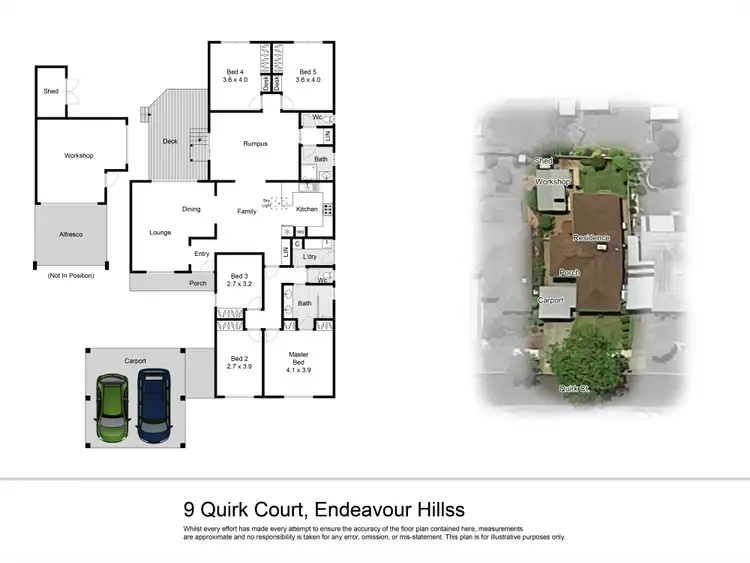 Floorplan of Homely house listing, 9 Quirk Court, Endeavour Hills VIC 3802
