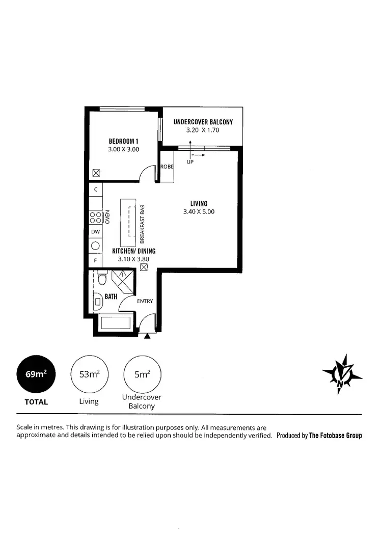 Floorplan of Homely apartment listing, 308/16 Holdfast Promenade, Glenelg SA 5045