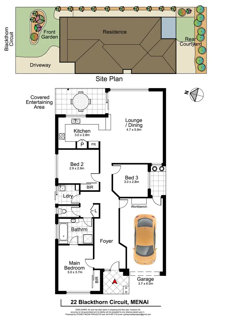 Floorplan of Homely house listing, 22 Blackthorn Circuit, Menai NSW 2234