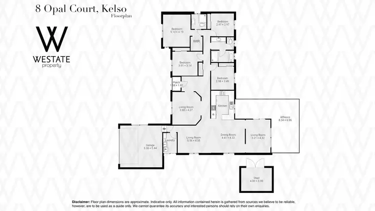 Floorplan of Homely house listing, 8 Opal Court, Kelso NSW 2795