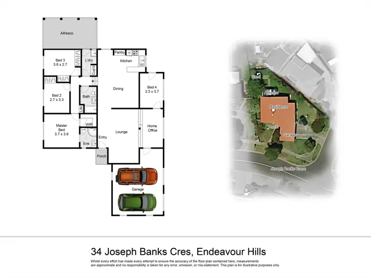 Floorplan of Homely house listing, 34 Joseph Banks Crescent, Endeavour Hills VIC 3802