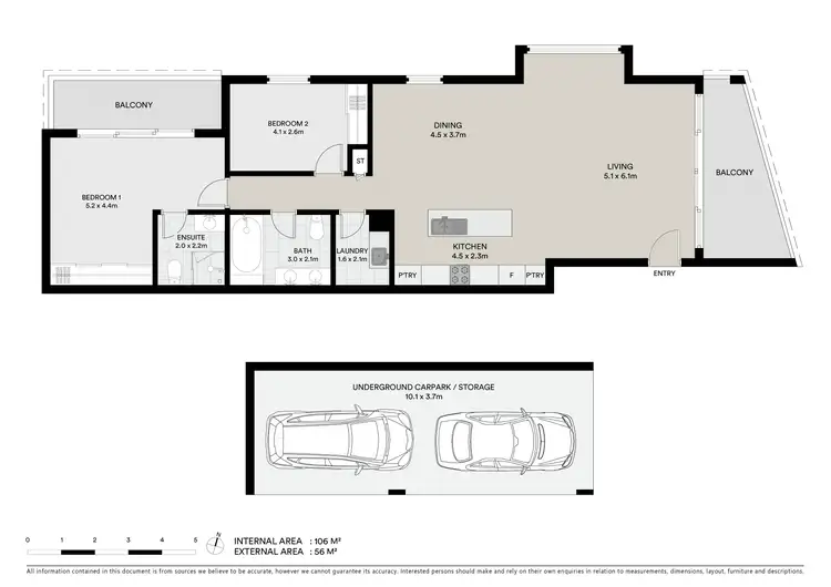 Floorplan of Homely apartment listing, 8/107 Ocean Parade, Blue Bay NSW 2261