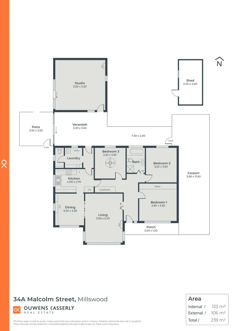 Floorplan of Homely house listing, 34A Malcolm Street, Millswood SA 5034