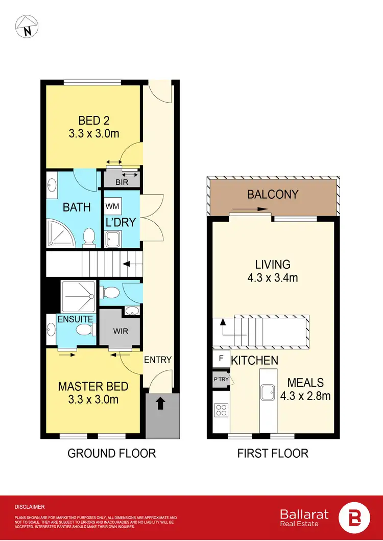 Floorplan of Homely townhouse listing, 3A Haymes Crescent, Golden Point VIC 3350