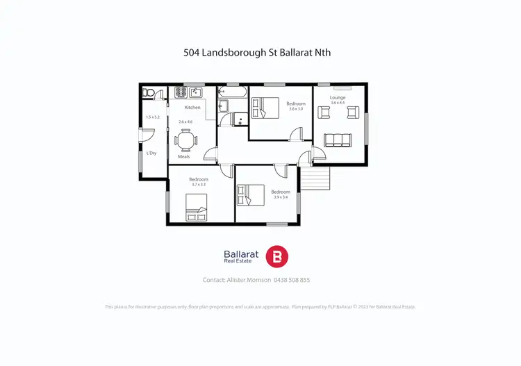 Floorplan of Homely house listing, 504 Landsborough Street, Ballarat North VIC 3350