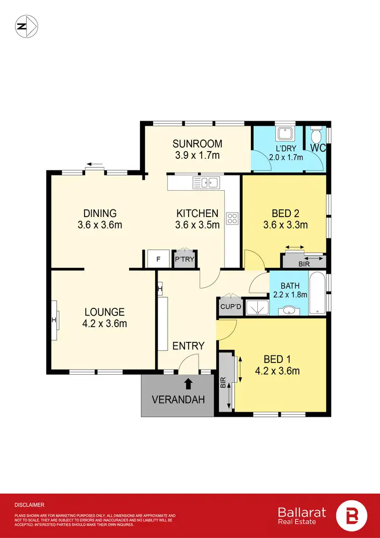 Floorplan of Homely house listing, 36 Beverin Street, Sebastopol VIC 3356