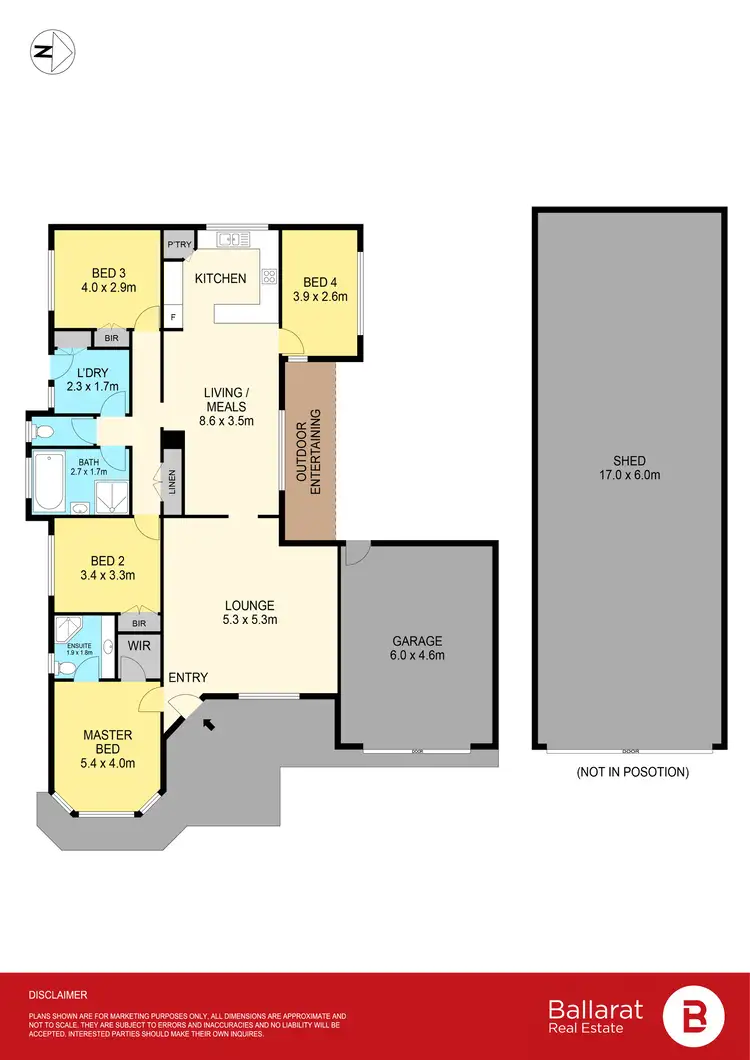 Floorplan of Homely house listing, 19 Caddy Drive, Creswick VIC 3363