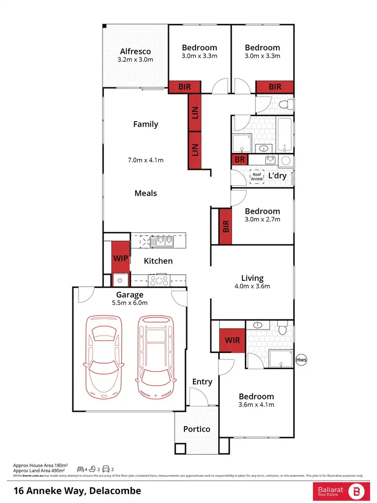 Floorplan of Homely house listing, 16 Anneke Way, Winter Valley VIC 3358