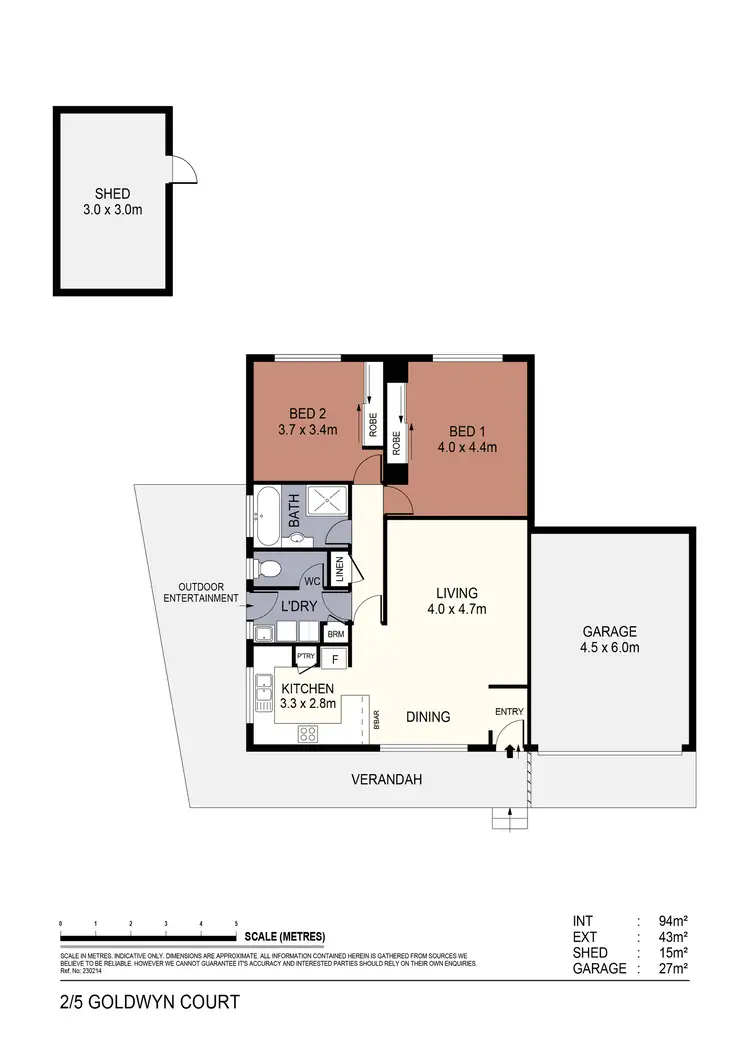 Floorplan of Homely unit listing, 2/5 Goldwyn Court, Strathdale VIC 3550