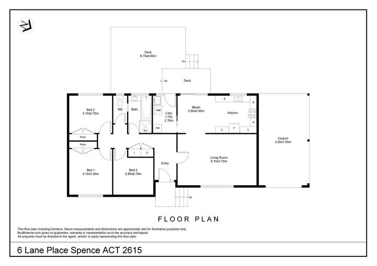 Floorplan of Homely house listing, 6 Lane Place, Spence ACT 2615
