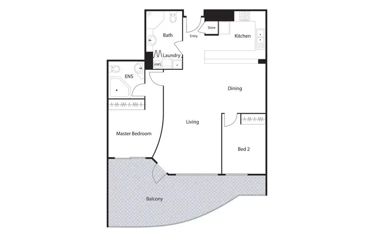 Floorplan of Homely apartment listing, 110/74 Northbourne Avenue, Braddon ACT 2612