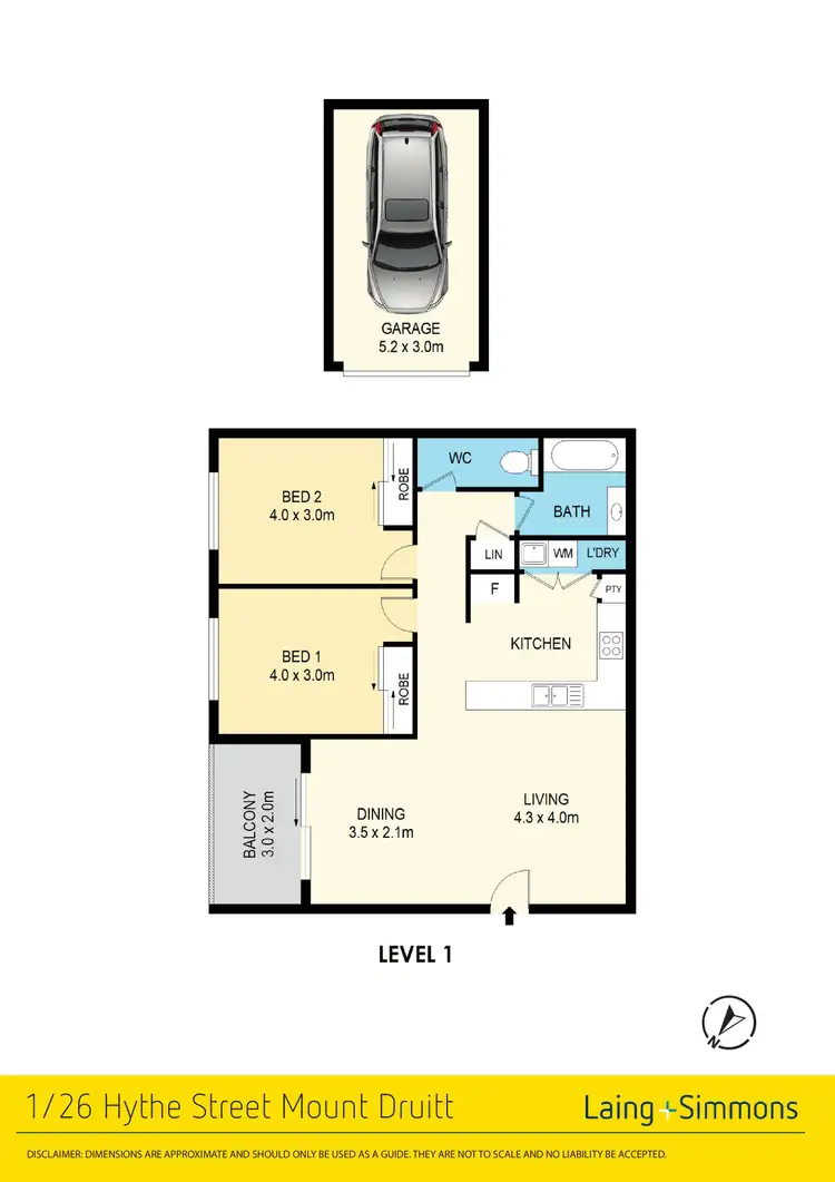 Floorplan of Homely unit listing, 1/26 Hythe Street, Mount Druitt NSW 2770