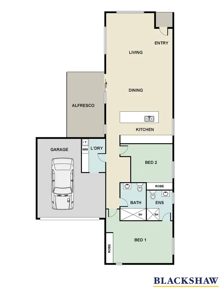 Floorplan of Homely townhouse listing, 2 Blackman Crescent, Macquarie ACT 2614