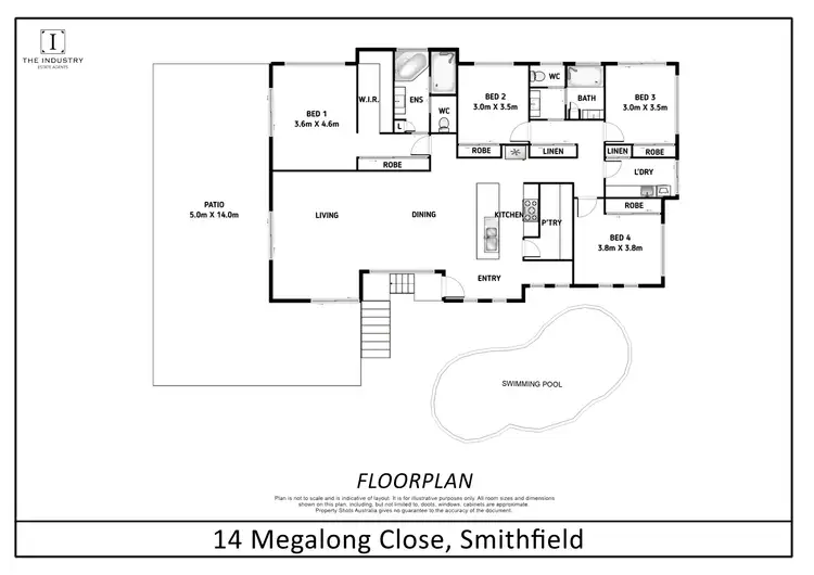 Floorplan of Homely house listing, 14 Megalong Close, Smithfield QLD 4878