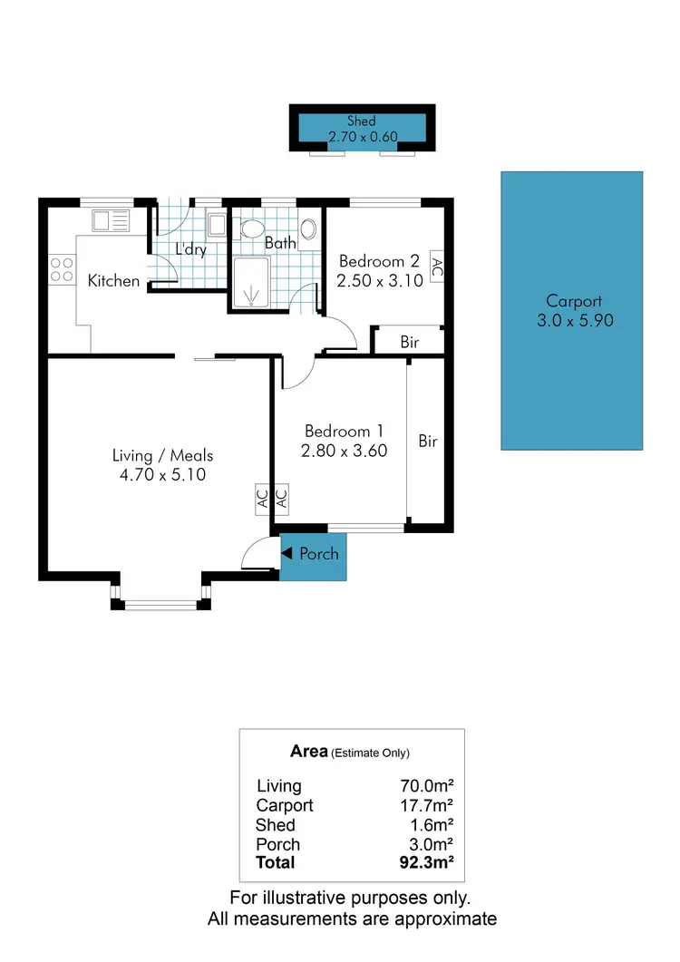 Floorplan of Homely unit listing, 6/32-34 Barnes Avenue, Marleston SA 5033