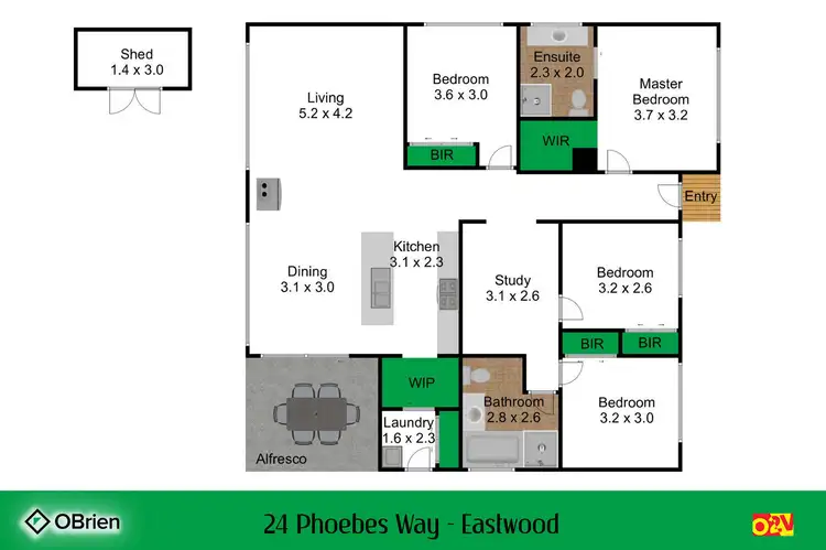 Floorplan of Homely house listing, 24 Phoebes Way, Eastwood VIC 3875