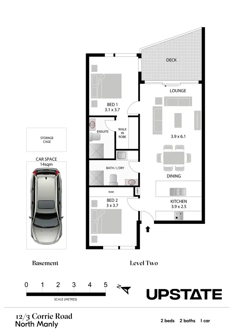Floorplan of Homely unit listing, 12/3 Corrie Road, North Manly NSW 2100