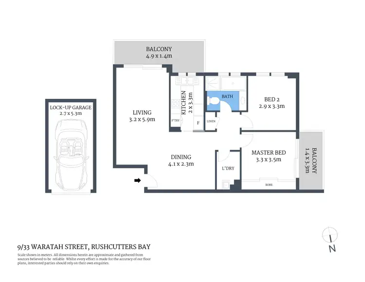 Floorplan of Homely apartment listing, 9/33 Waratah Street, Rushcutters Bay NSW 2011