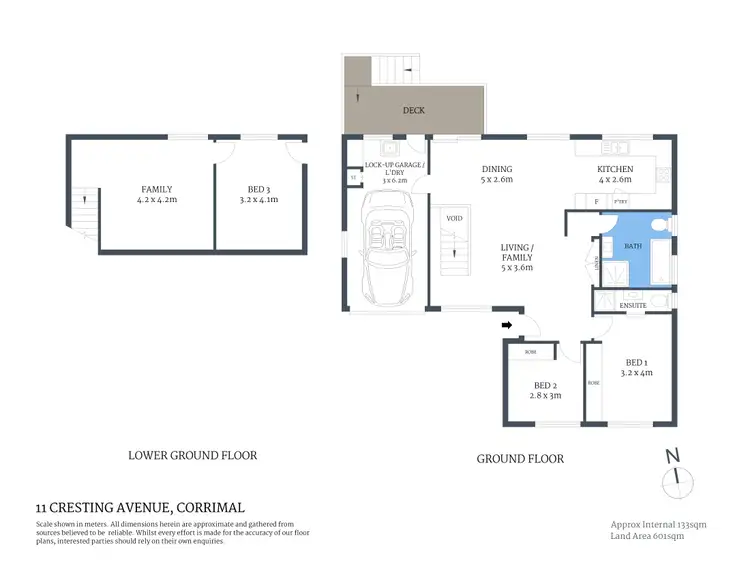 Floorplan of Homely house listing, 11 Cresting Avenue, Corrimal NSW 2518