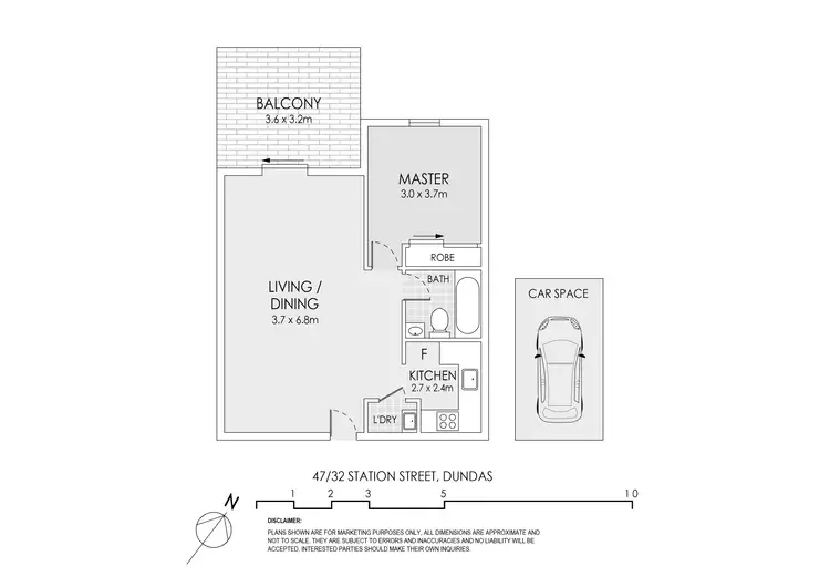 Floorplan of Homely unit listing, 47/32 Station Street, Dundas NSW 2117
