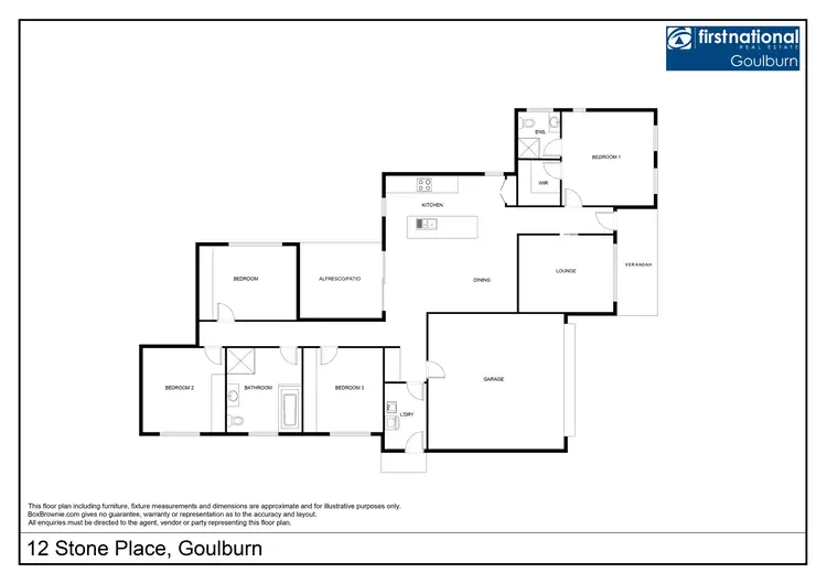 Floorplan of Homely house listing, 12 Stone Place, Goulburn NSW 2580