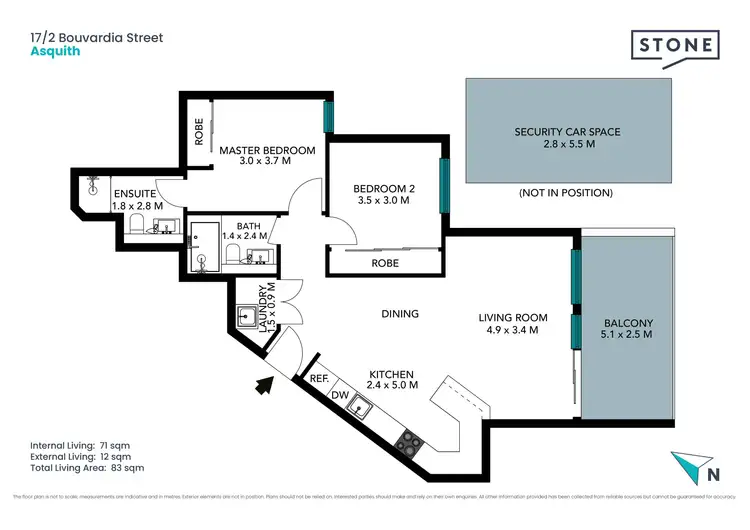 Floorplan of Homely apartment listing, 17/2 Bouvardia Street, Asquith NSW 2077