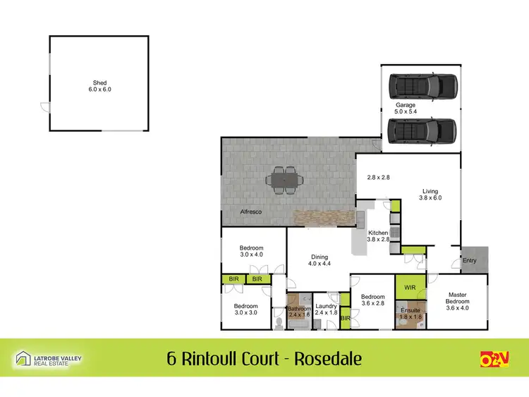 Floorplan of Homely house listing, 6 Rintoull Court, Rosedale VIC 3847