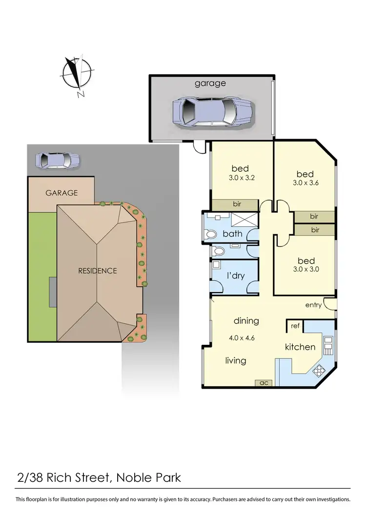 Floorplan of Homely unit listing, 2/38 Rich Street, Noble Park VIC 3174