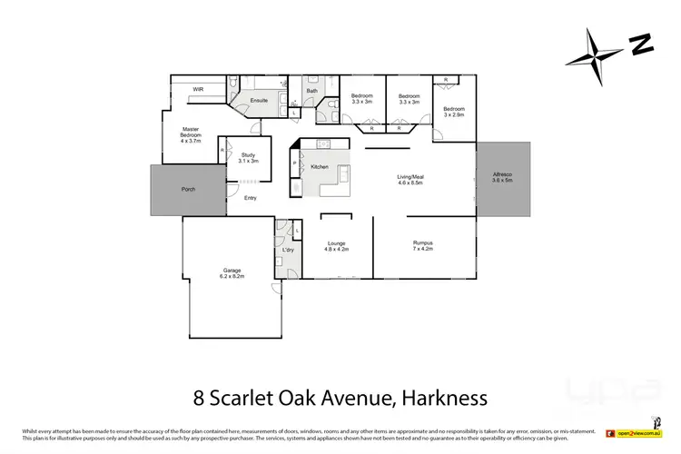 Floorplan of Homely house listing, 8 Scarlet Oak Avenue, Harkness VIC 3337