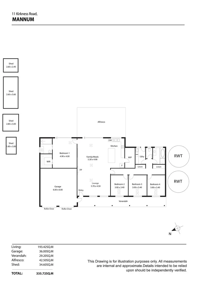 Floorplan of Homely rural property listing, 11 Kirkness Road, Mannum SA 5238